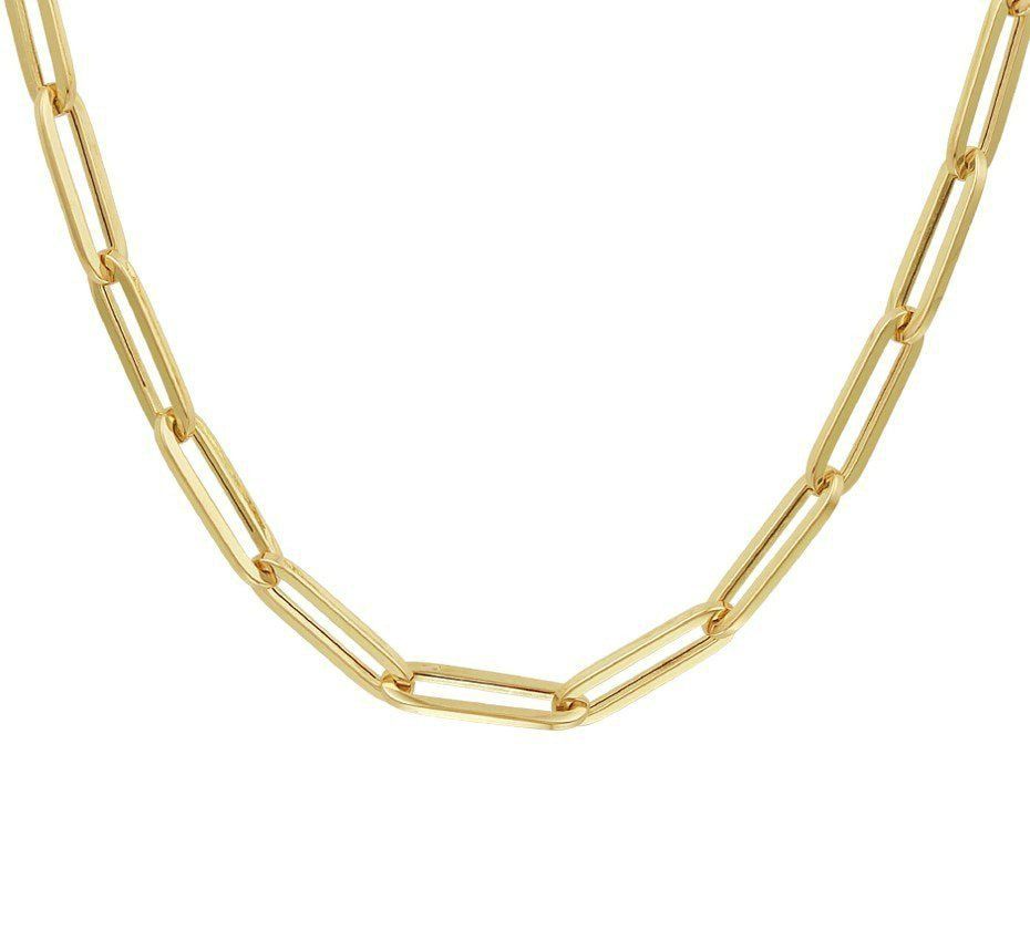 Het Collier paperclip vierkant 14K geelgoud, modelnummer 40.22480, is een elegante ketting van 14-karaats geelgoud. Als een verfijnd sieraad past het perfect bij zowel casual als formele outfits. Draag het solo voor een minimalistische uitstraling of combineer met andere kettingen voor een gelaagde look, waardoor uw stijl moeiteloos verfijnd wordt.