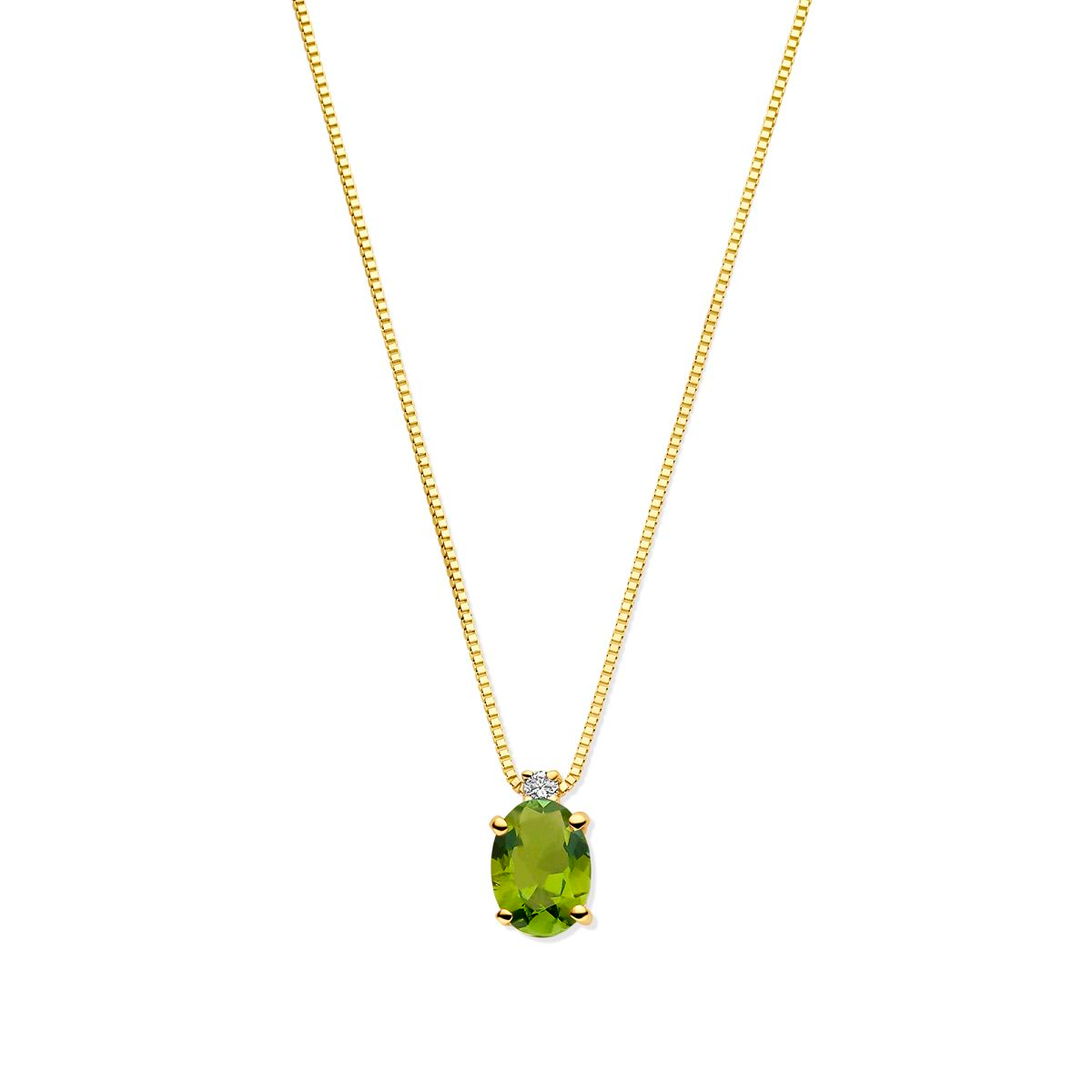 Dit 14K geelgouden collier met toermalijn en diamant is een prachtige aanvulling op elke sieradencollectie. Met een verstelbare lengte van 40-42-44 cm past het perfect bij elke halslijn. De groene toermalijn en gouden uitstraling zorgen voor een chique en elegante look. Draag het als statementstuk bij formele evenementen of om een alledaagse look te verheffen.