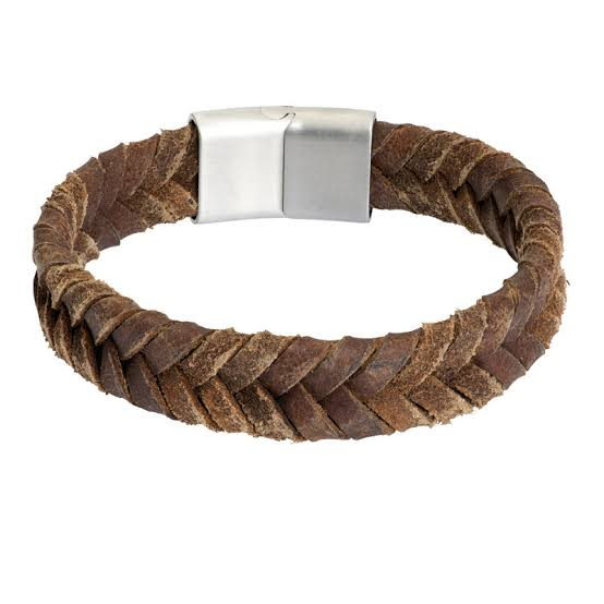 Bruin leren armband 20cm