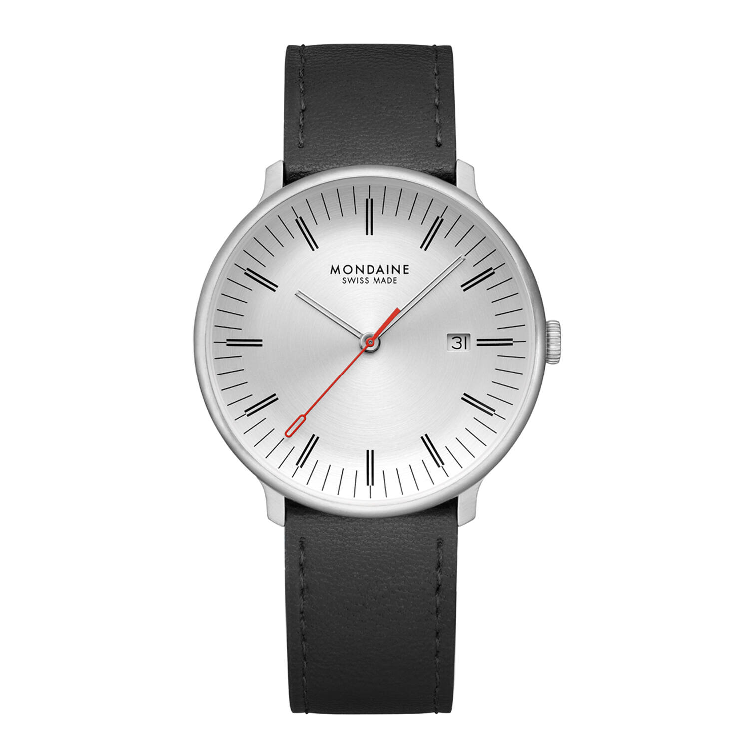 Doppio 41mm staal leer