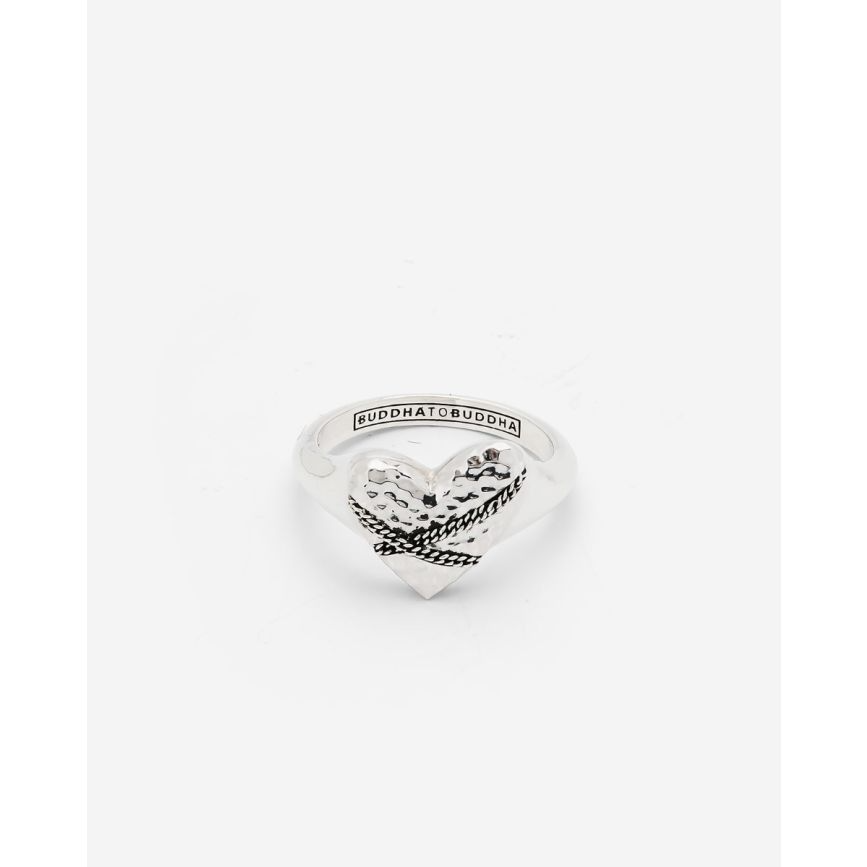 Ring Heart Chainlinked Silver