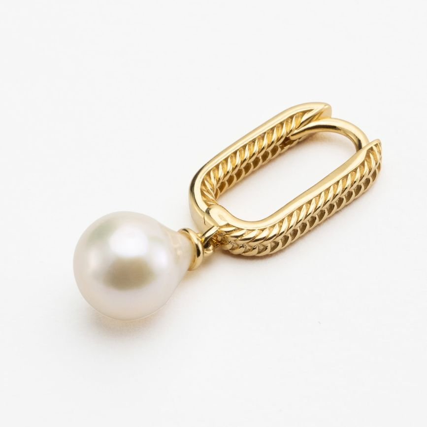Hoops Chain Baroque Pearl Gold Vermeil Set