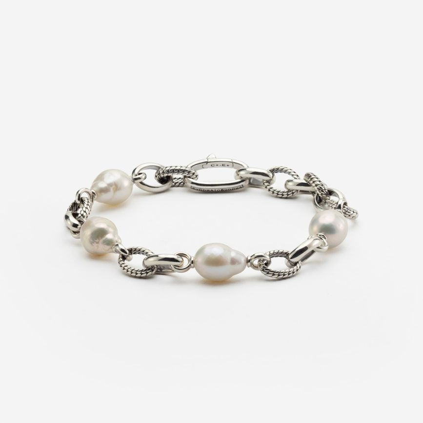 Bracelet Ben Baroque Pearl Silver