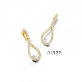 Creolen goudkleurig met zirconia