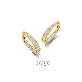 Goudkleurige creolen met zirconia