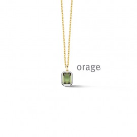 Hanger met groene steen inclusief goudkleurige ketting