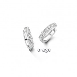 Creolen zilver met zirconia