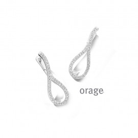 Creolen zilver met zirconia