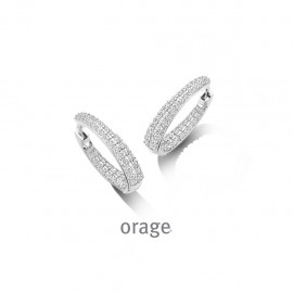 Creolen zilver met zirconia