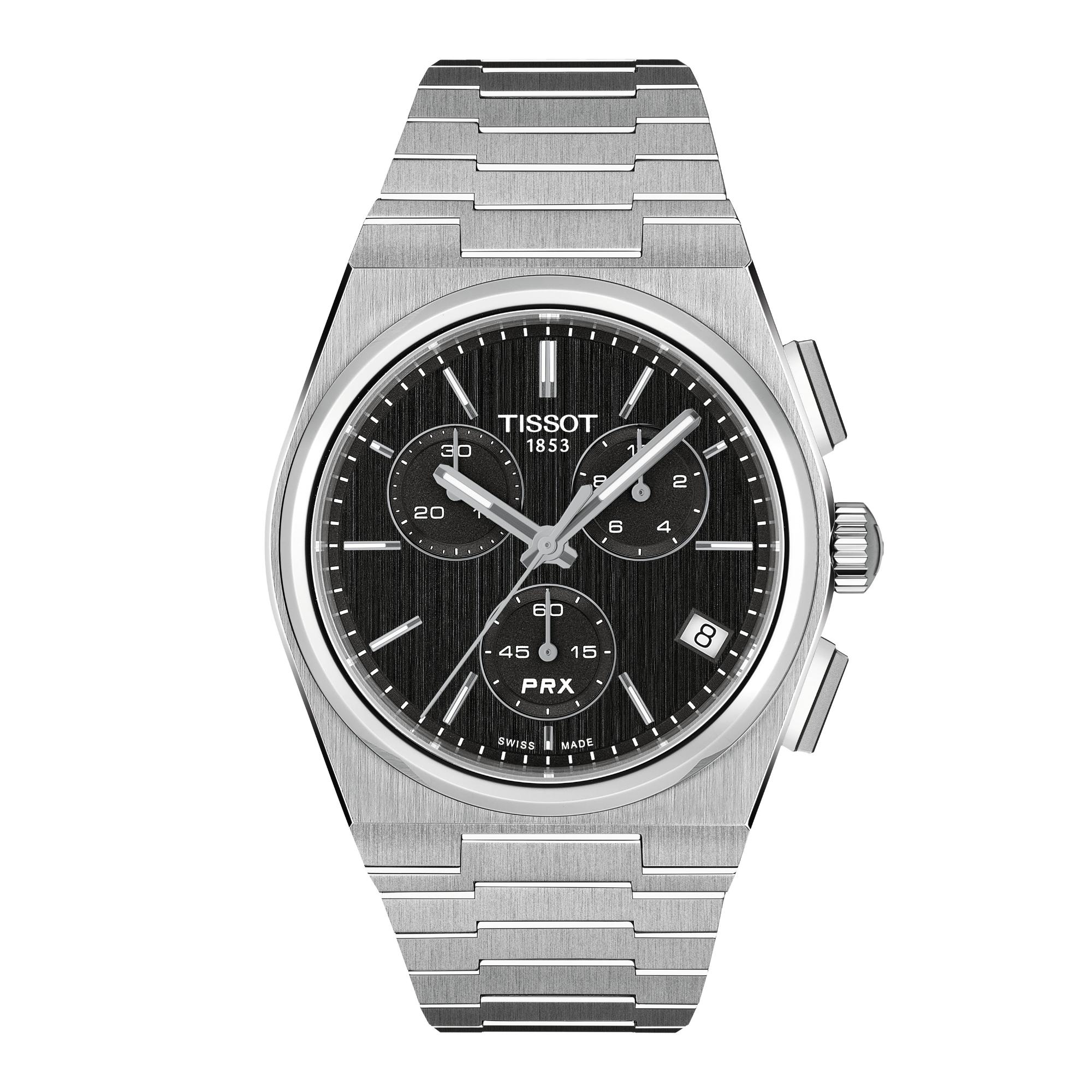 Tissot - PRX Chronograaf 41mm, Quartz, heren horloge, 100 meter WR, Saffierglas - T1374171105100