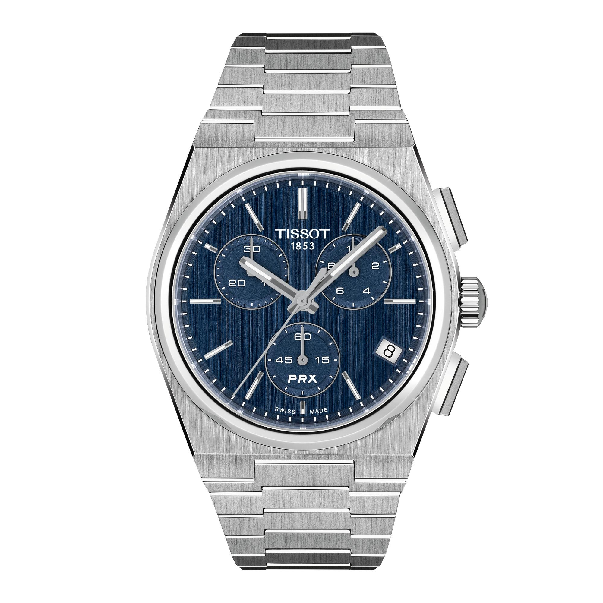 Tissot - PRX Chronograaf 41mm, Quartz, heren horloge, 100 meter WR, Saffierglas - T1374171104100