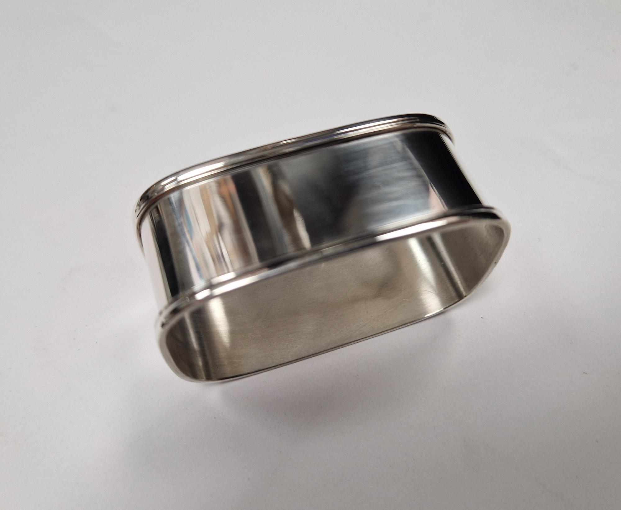 2e gehalte zilveren servetband (rechthoekig model)