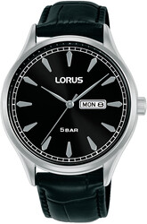 Lorus heren pols horloge met lederen band. 