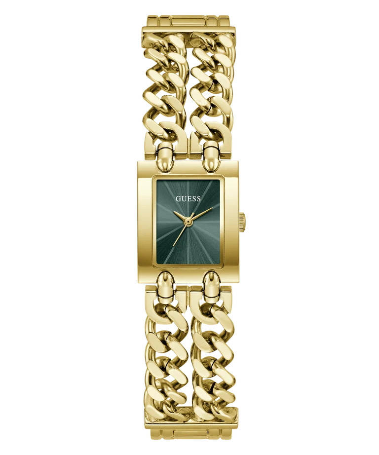 GUESS Micro Mod goud groen dameshorloge 20 mm | GW1112L8