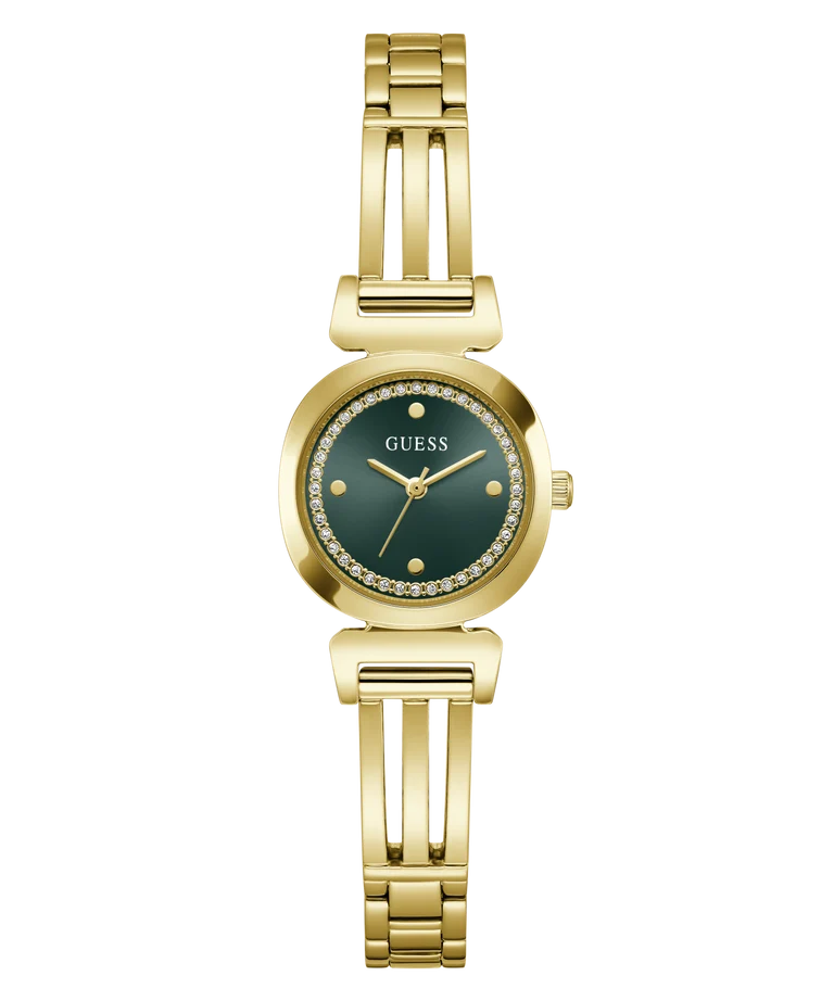 GUESS Cecelia goud groen dameshorloge 24 mm | GW1083L7