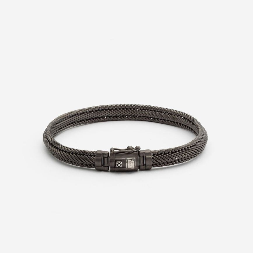 Bracelet Edwin Mini Black Ruthenium Silver
