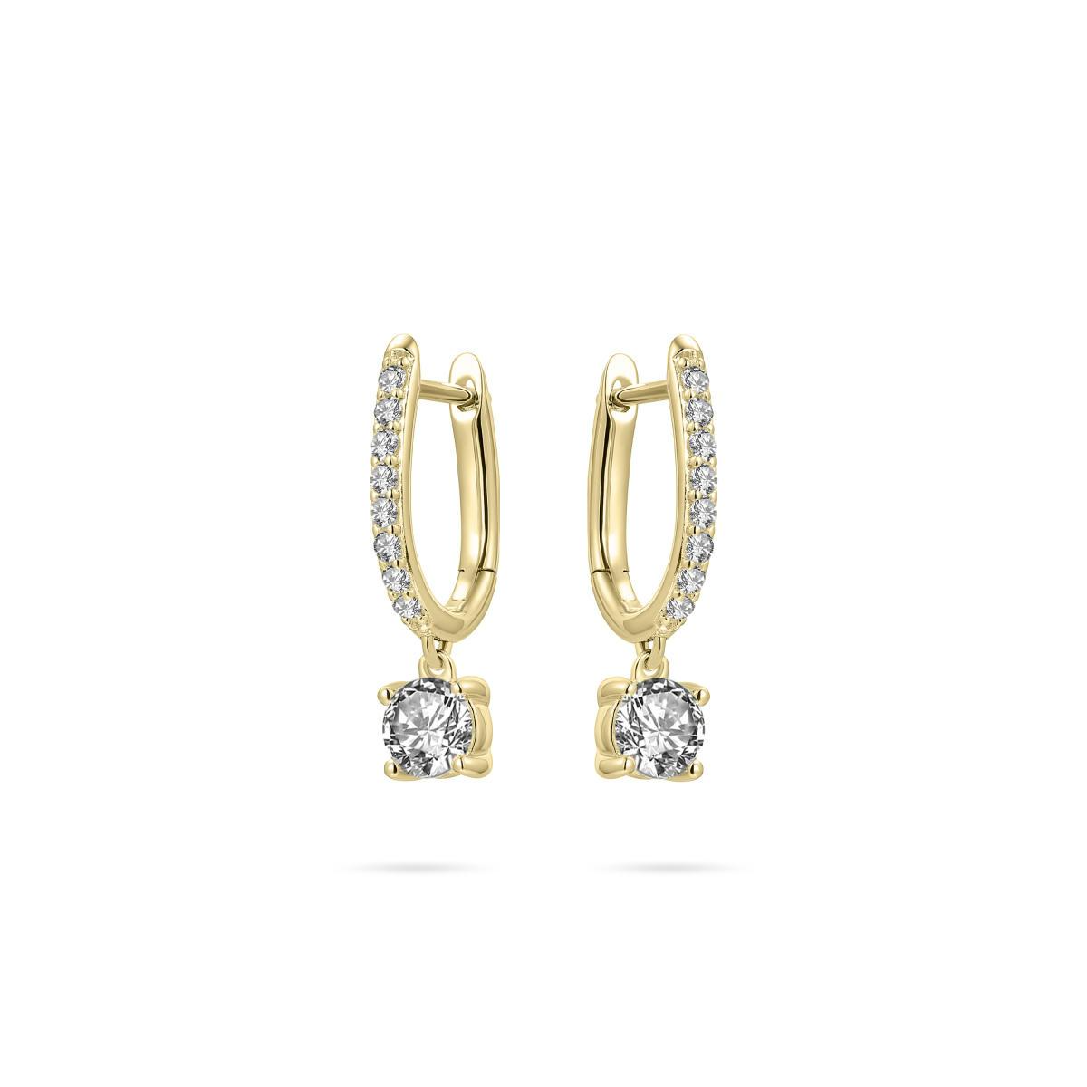 Oorringen uit de Dashing Details collectie van Gisser Jewels gemaakt van Geel Goud Verguld Zilver. De lengte x breedte is 2 x 15 mm. De diameter is 5 mm.