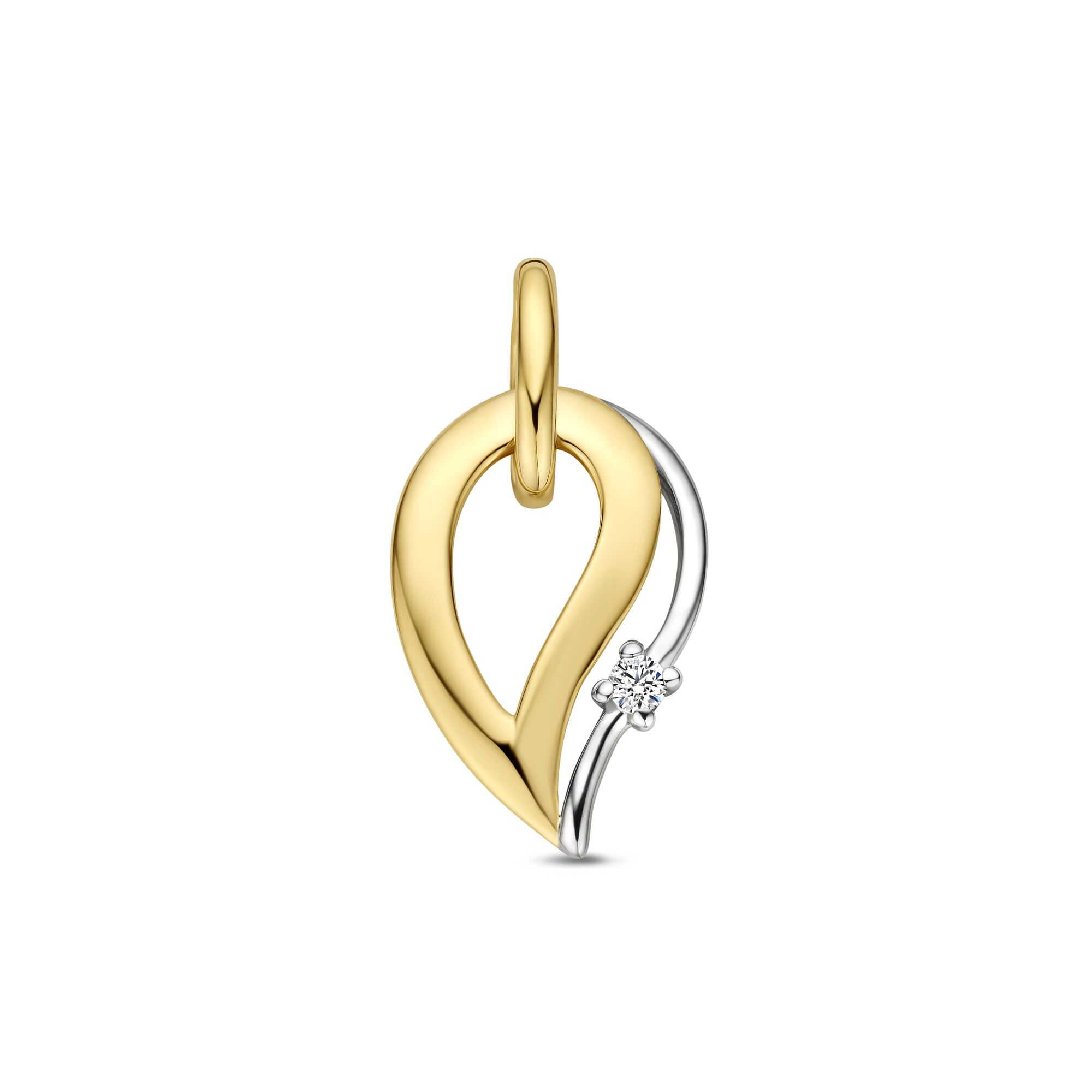 THOJ | 14krt gouden hanger met diamant