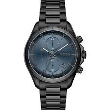 De Boss Herenzwart Bosslatic HB1514337 is een stijlvol horloge met een blauw chronograaf-mechanisme en een wijzerplaat van mineraalglas. Het horloge heeft een roestvrijstalen kast en band, is waterdicht tot 10 ATM, en heeft een diameter van 42 mm. Combineer het met zakelijke of casual outfits voor een elegante uitstraling.