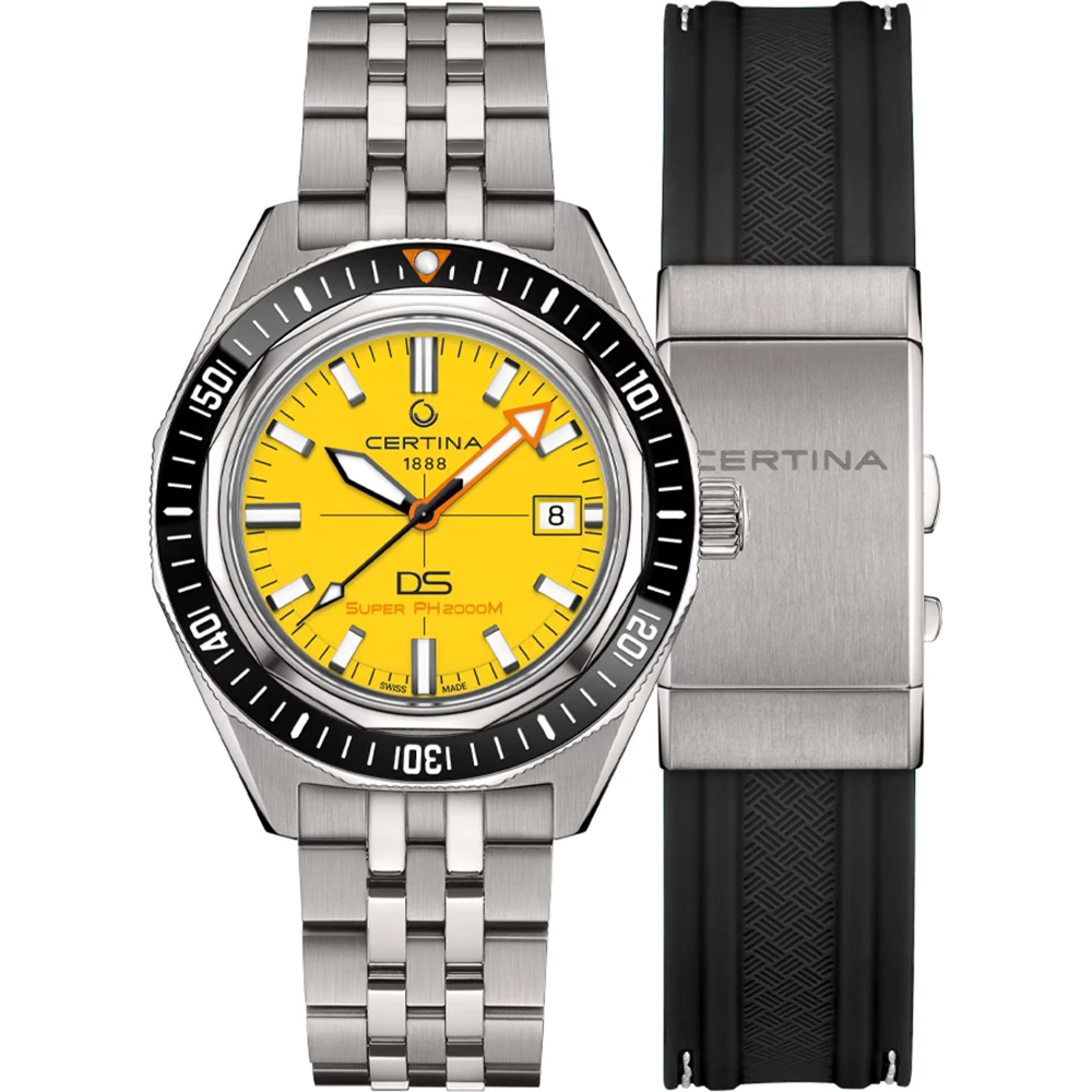 De Certina DS PH C050.607.44.361.02 is een luxe horloge met saffierglas en titanium behuizing. Dit horloge is waterbestendig tot 2000 meter, ideaal voor avonturiers. Draag het elke dag om je pols voor een stijlvolle en duurzame look, of tijdens een duik voor betrouwbare prestaties. Voeg een vleugje elegantie toe aan elke gelegenheid.