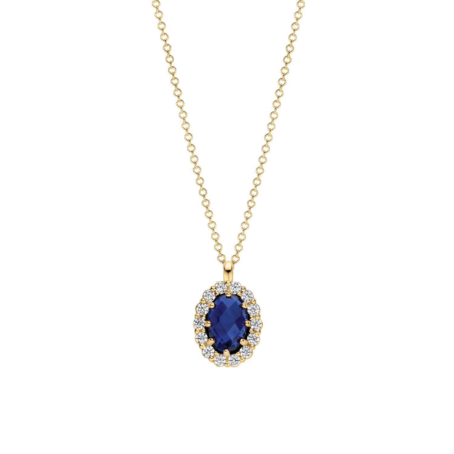 Blush Collier 14k goud LG Diamant 13pt/50pt