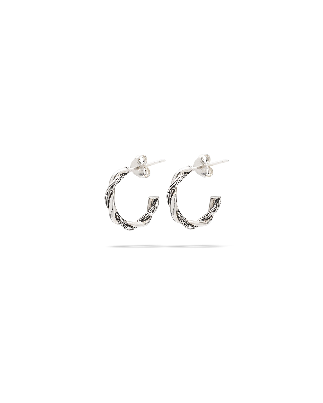 Buddha to Buddha Katja Twist Hoops Silver | 537