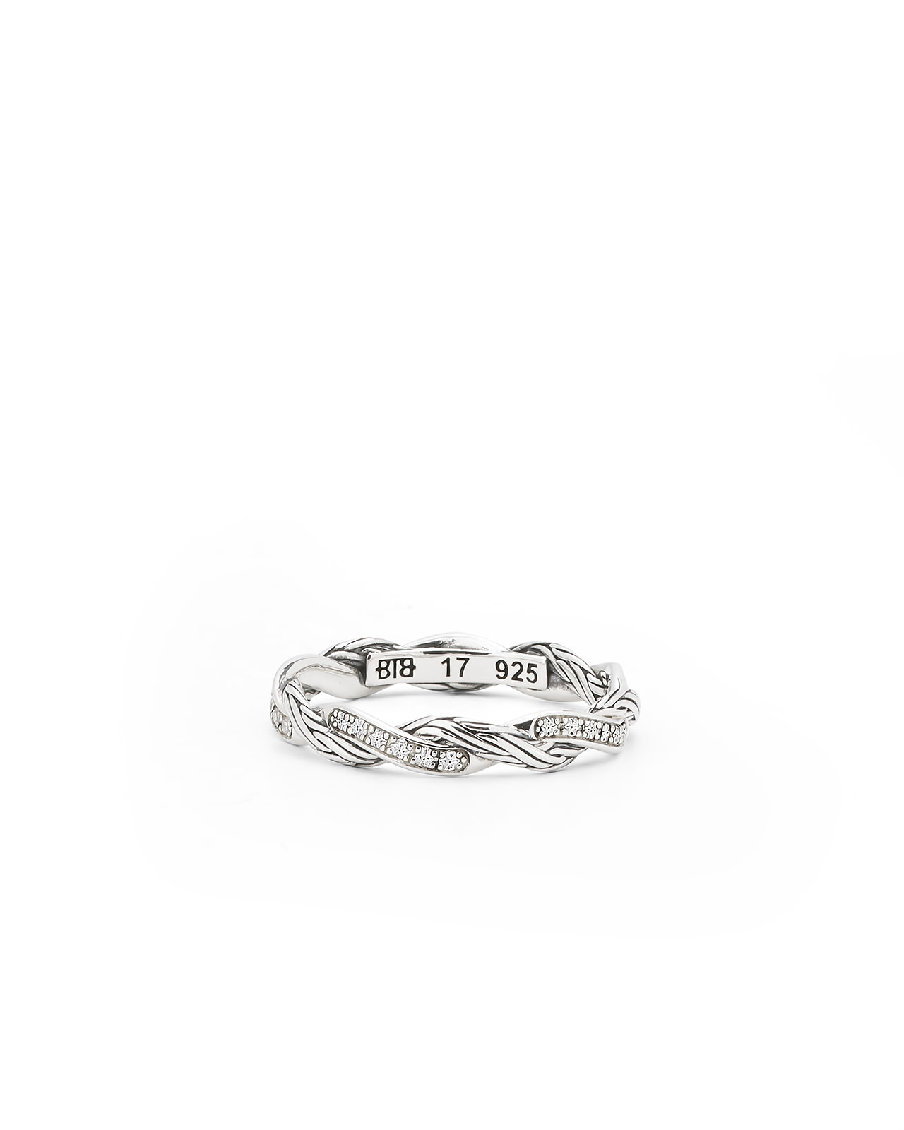 Buddha to Buddha Katja Twist Lab Grown Stacking Ring Silver | 406DI