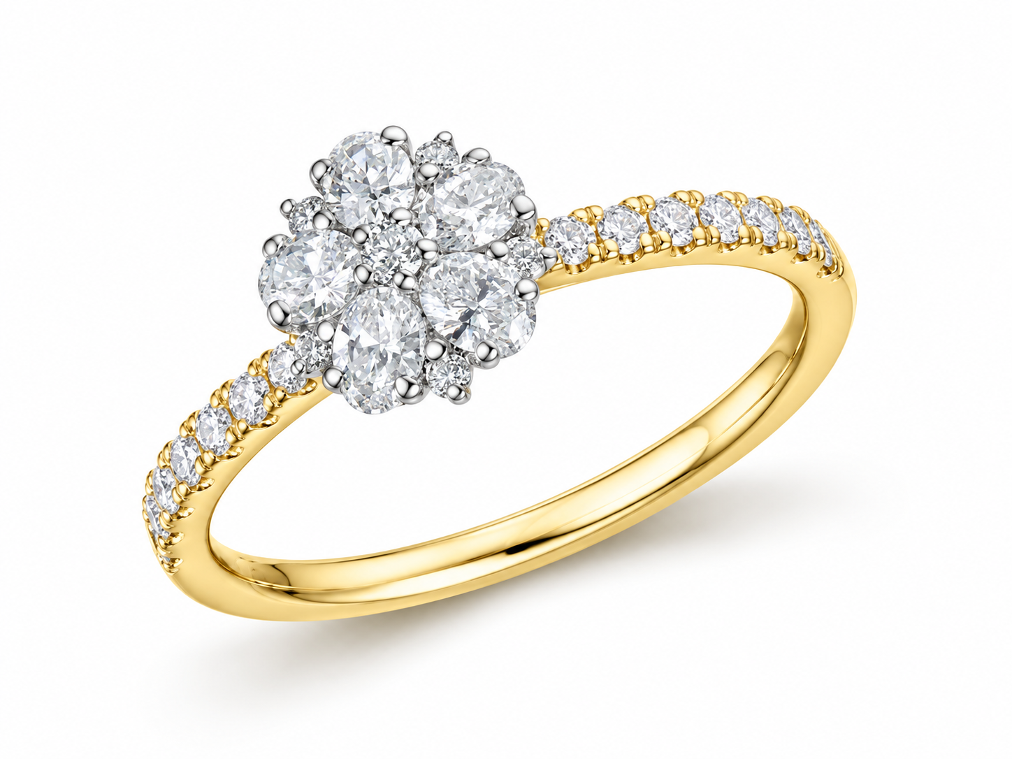 verlovingsring goud 18kt met natuurlijke diamant
