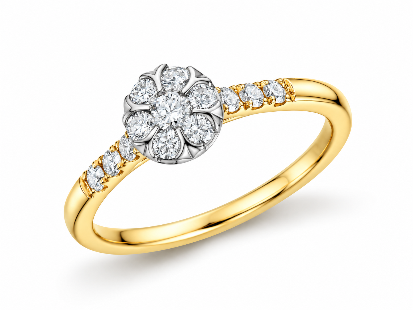 verlovingsring goud 18kt met natuurlijke diamant