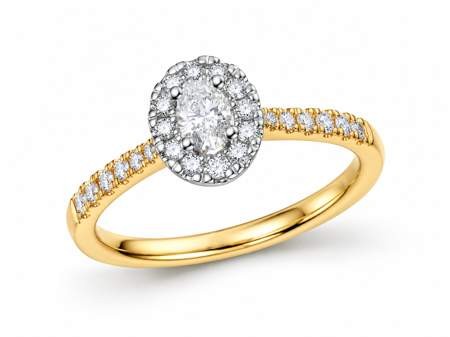 Ring goud 18kt met natuurlijke diamanten