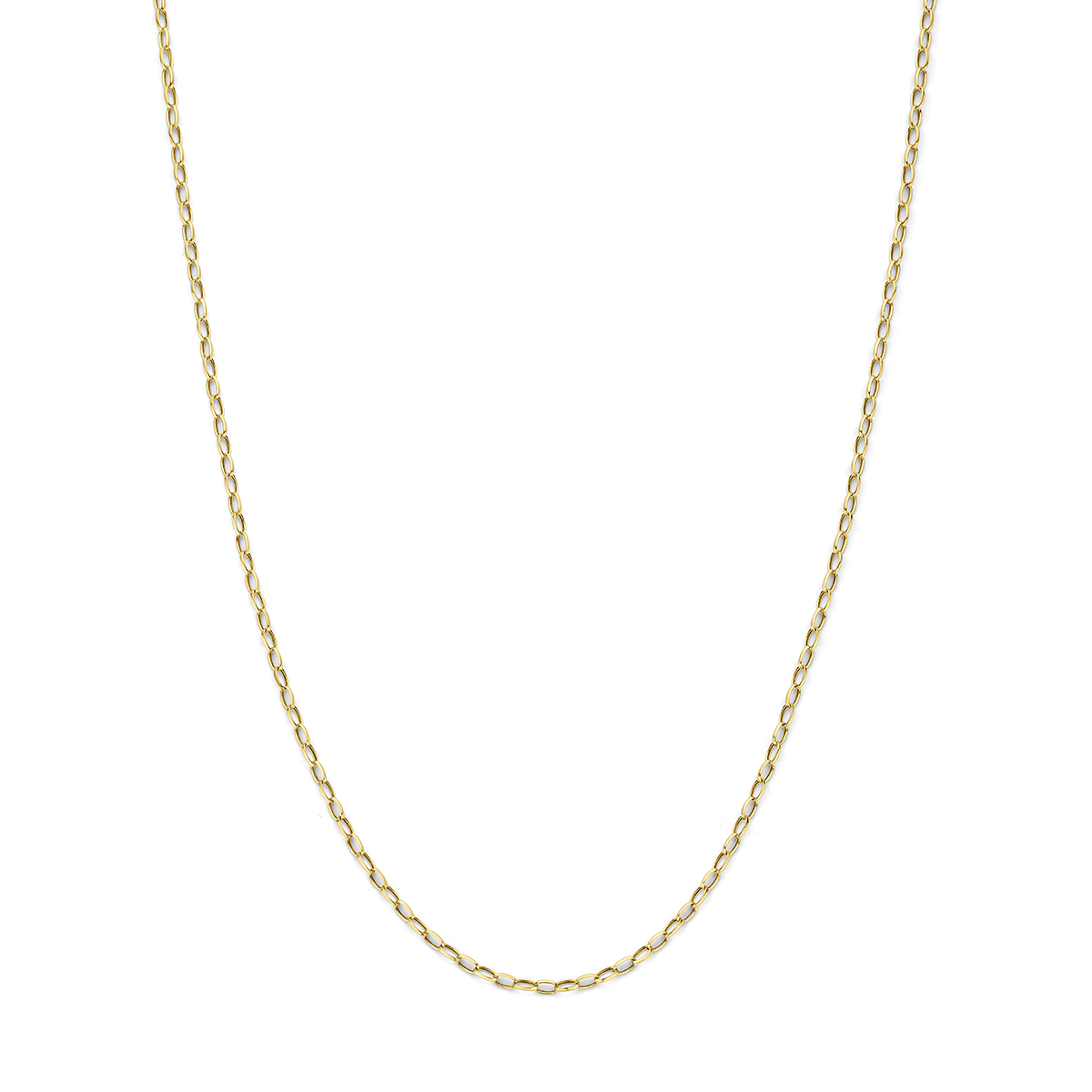 9k Geelkleurige collier met een schakelbreedte van 2.8mm.