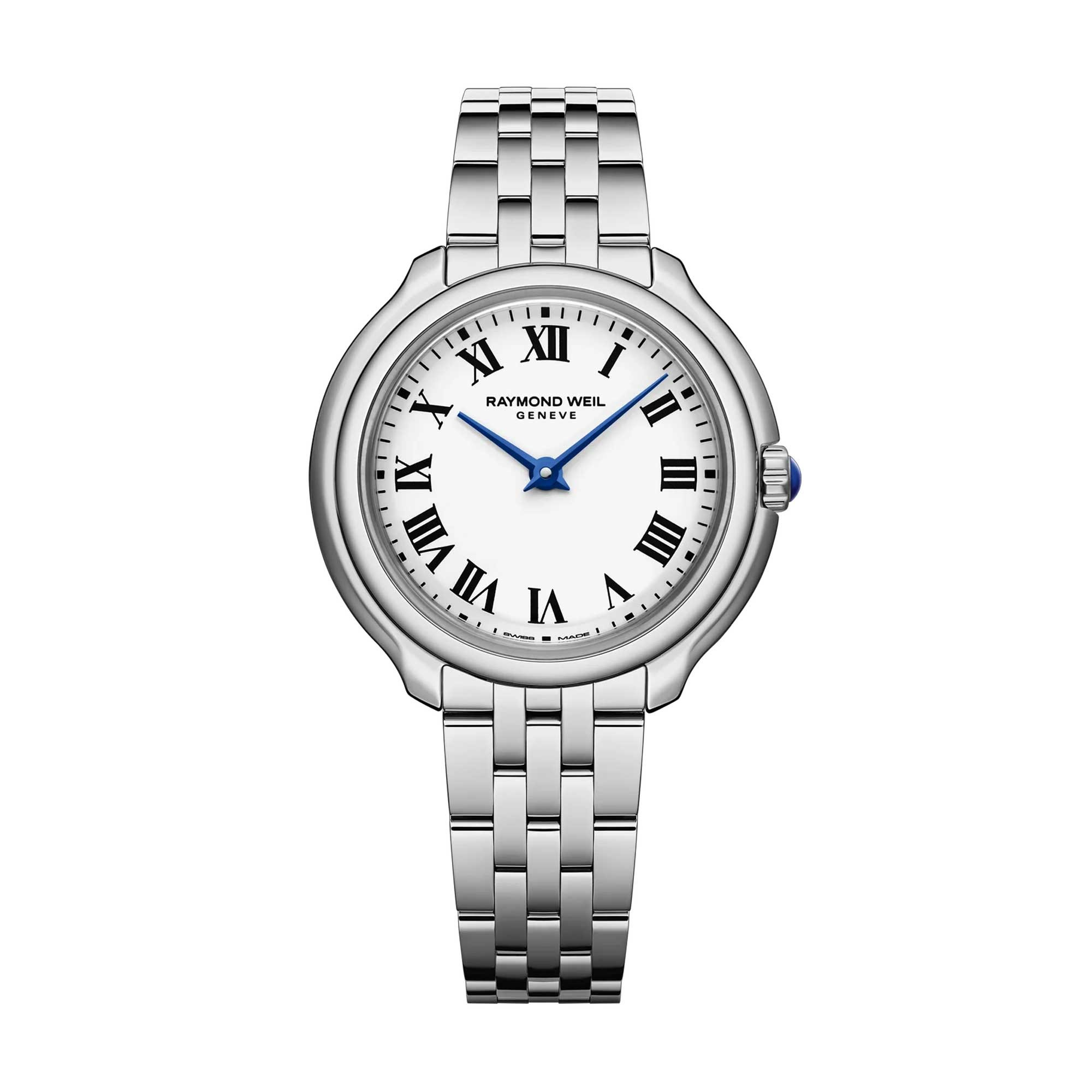 Dit is een horloge van het merk Raymond Weil gemaakt voor dames.
De specificaties zijn als volgt:
Kastmaat: 28 mm
Kastdikte: 7,45mm
Waterdichtheid: 5 ATM / 50 Meter / 165 Feet