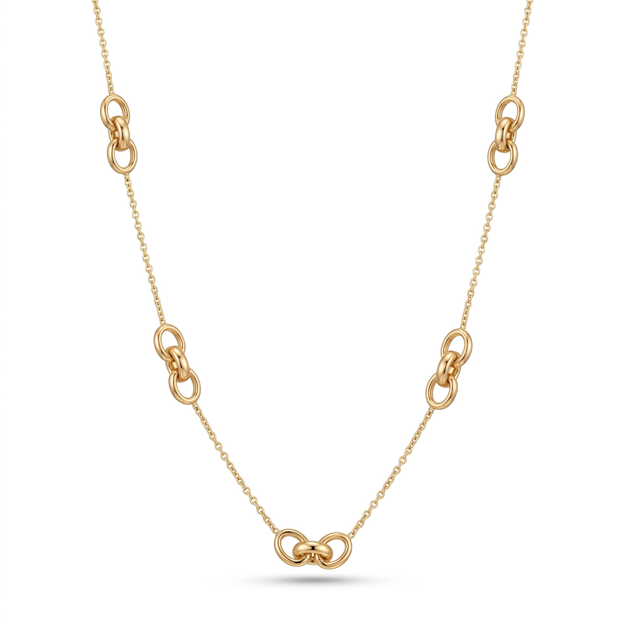 14 karaats geelgouden anker fantasie collier van 46 cm.
