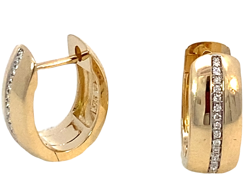 14krt gouden oorsieraden met diamant