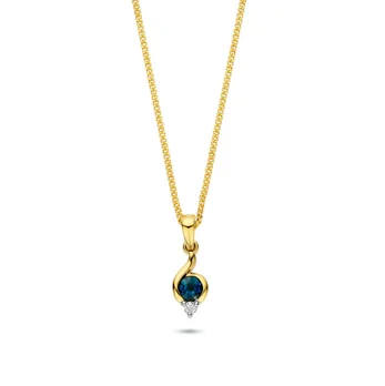 Bernstein 194.623.40 Hanger met London Blue Topaas en 0.03 ct Diamant