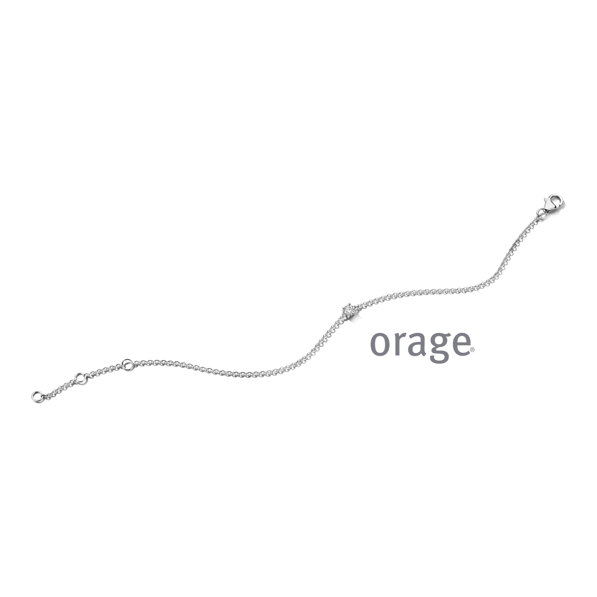 Orage zilveren armband met diamand LGD 0.16ct