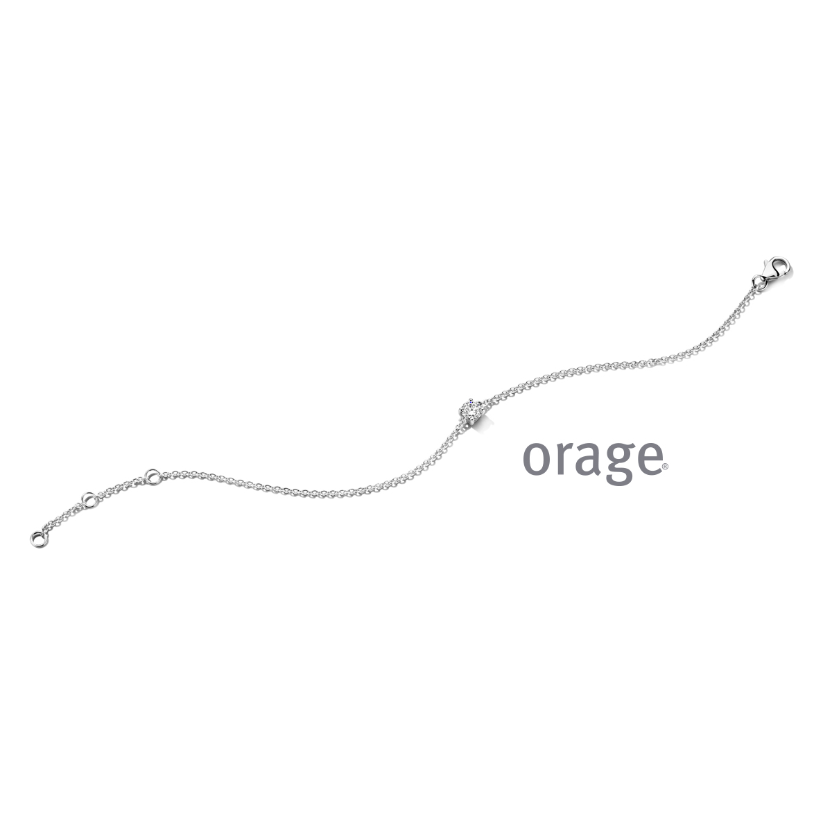 Orage zilveren armband met diamand LGD 0.35ct