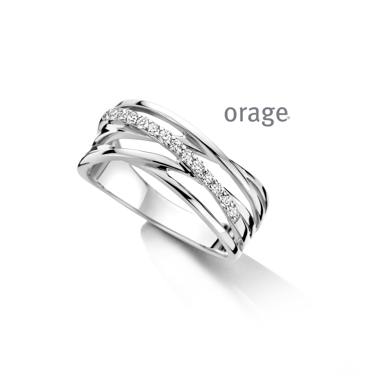 Orage zilveren ring met diamand LGD 0.21ct