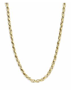 Fjory geelgouden fantasie Jasseron collier 8 mm 45 cm | 40-JDS08045