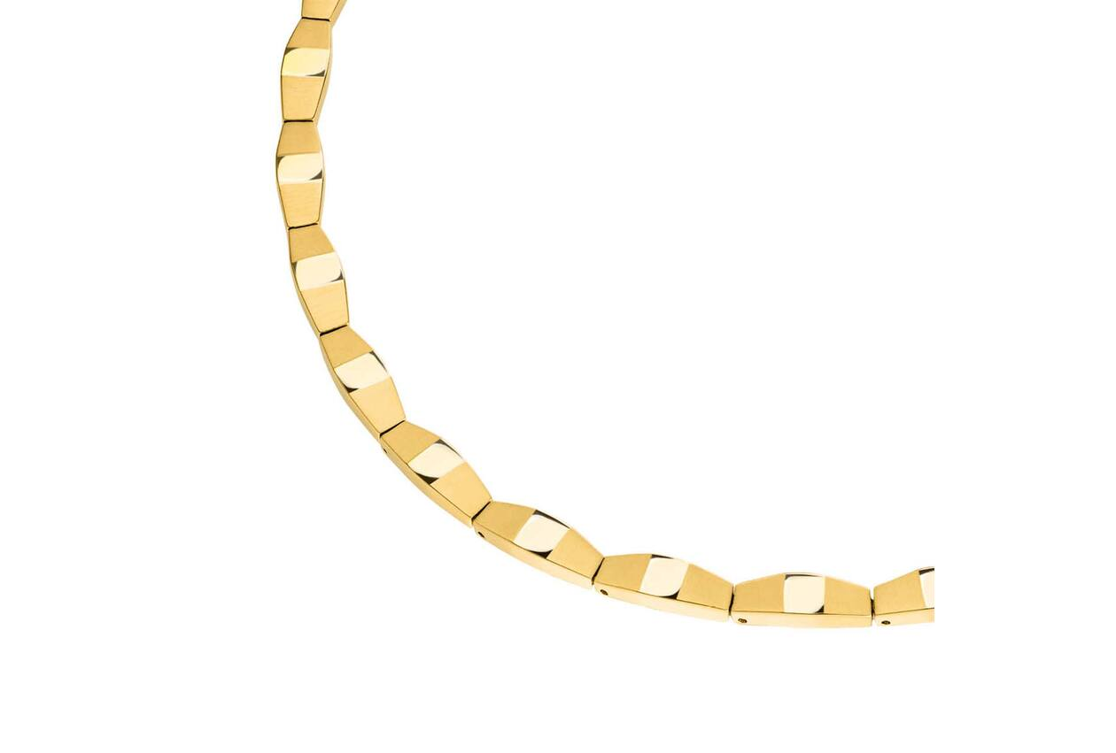 Boccia Titanium goudkleurig mat glanzend collier 46cm | 08106-02