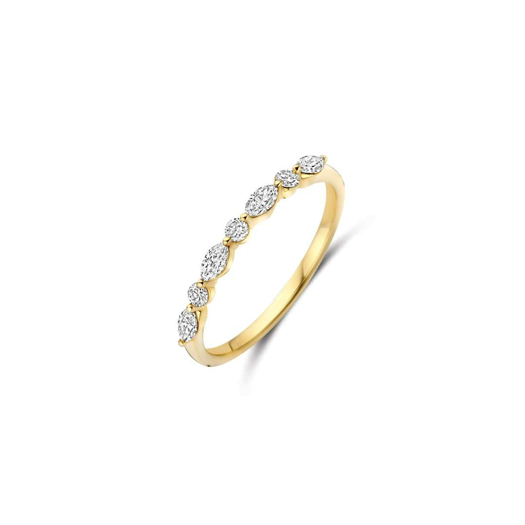 BLUSH GEELGOUDEN RING LABGROWN DIAMOND 