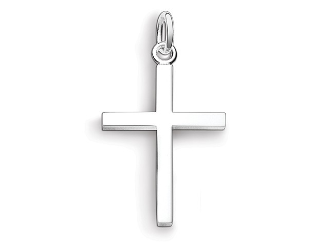Quinn - Zilveren kruis hanger, 18x13x1mm - 0242601