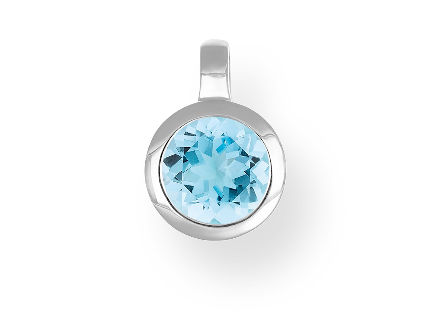 Quinn - Zilveren hanger met Blauw Topaas, 8.8x8.8x5.5mm - 024808958