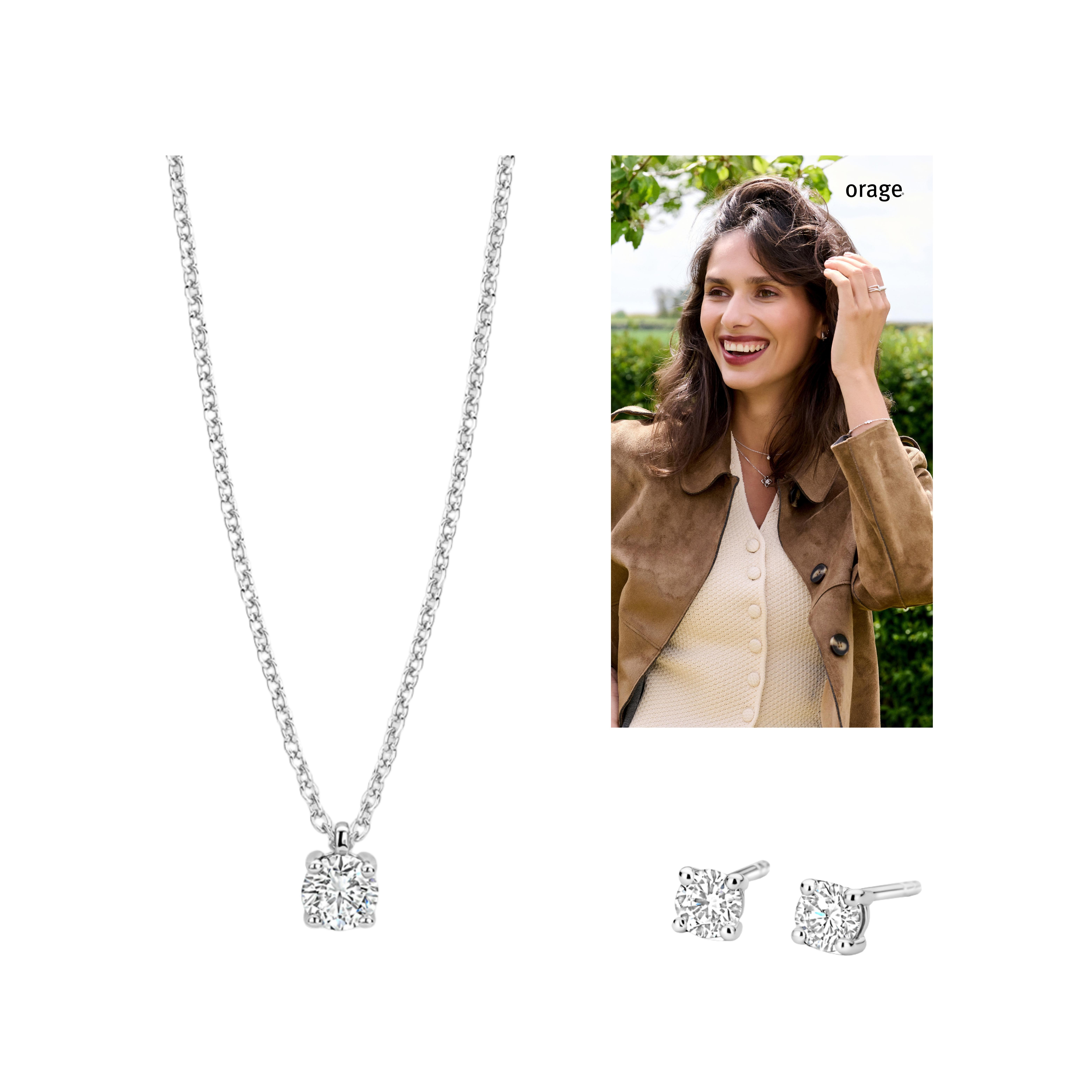 Orage Set in zilver met Lab Grown Diamant - kies voor een juweel bij blijvende schittering