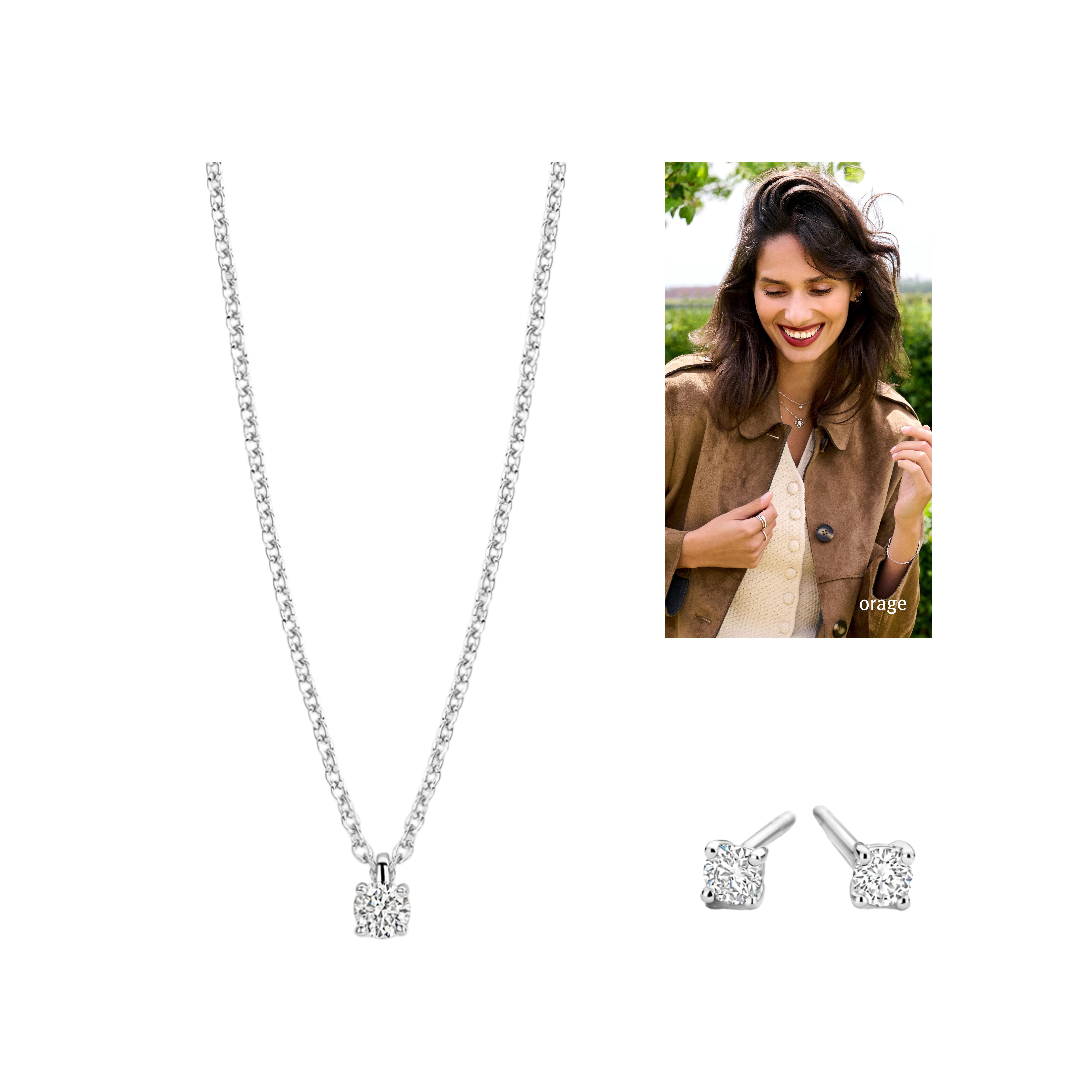 Orage Set in zilver met Lab Grown Diamant - kies voor een juweel bij blijvende schittering