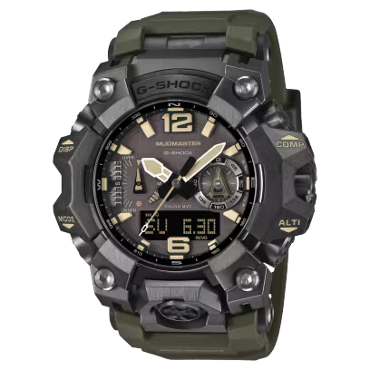 Die Casio G-Shock Master of G Mudmaster GWG-B1000-1A3ER &uuml;berzeugt durch robuste Bauweise, Sto&szlig;festigkeit und Schutz vor Schmutz und Schlamm. Funktionen umfassen Solarenergie, Funksteuerung, H&ouml;henmesser, Barometer und Kompass. Tragen Sie die Uhr am Handgelenk f&uuml;r optimalen Komfort, besonders bei Outdoor-Aktivit&auml;ten. Ein perfekter Begleiter f&uuml;r anspruchsvolle Abenteuer.