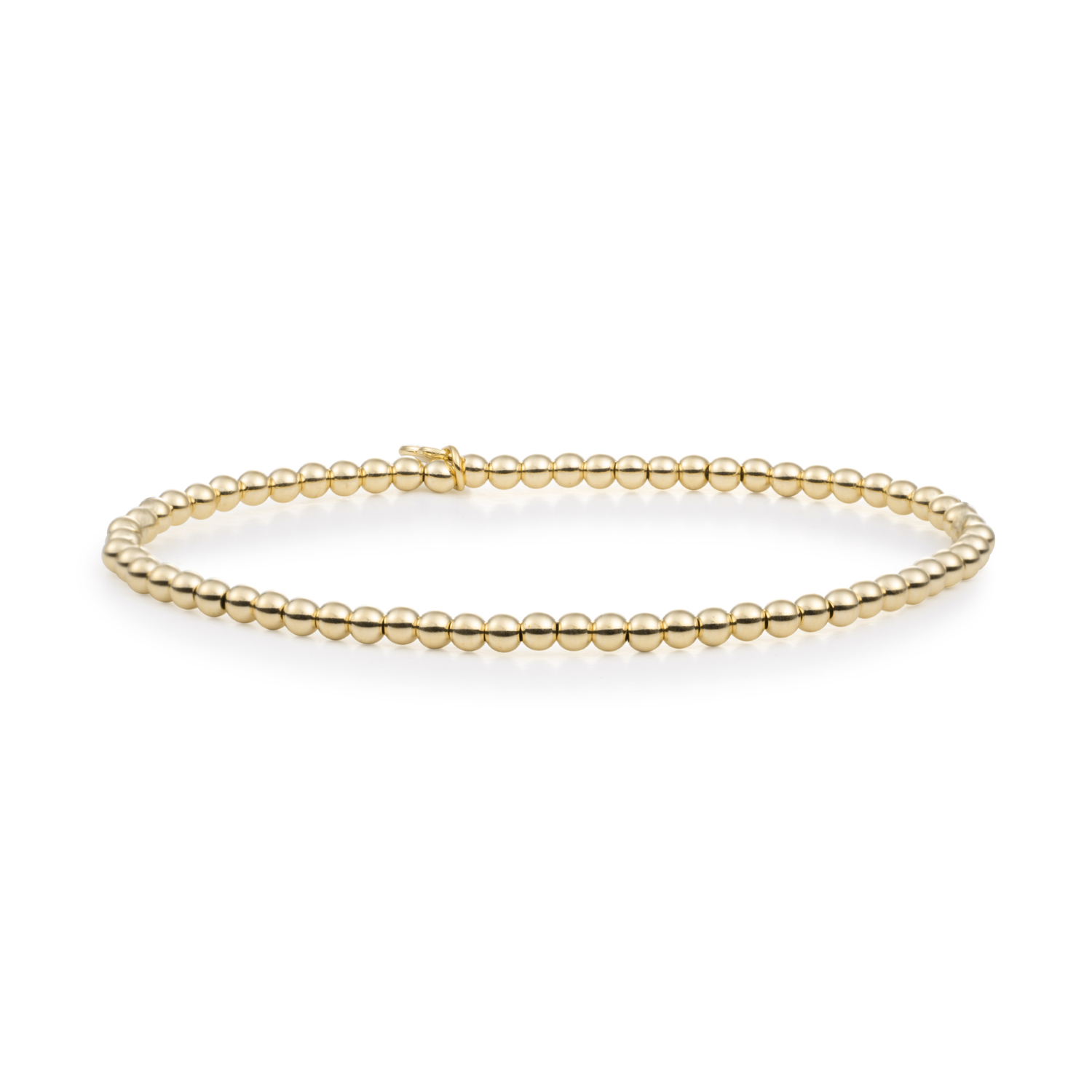 De Bracelet I Saturn Small - Gold - 3mm (modelnummer SB-G-3MM-ADD) is een verfijnd sieraad gemaakt van verguld 925 sterling zilver. Het is nieuw, hypoallergeen en heeft een breedte en diepte van 3 mm. Draag deze gouden armband solo voor een subtiele look of combineer met andere sieraden voor een stijlvolle gelaagde stijl.