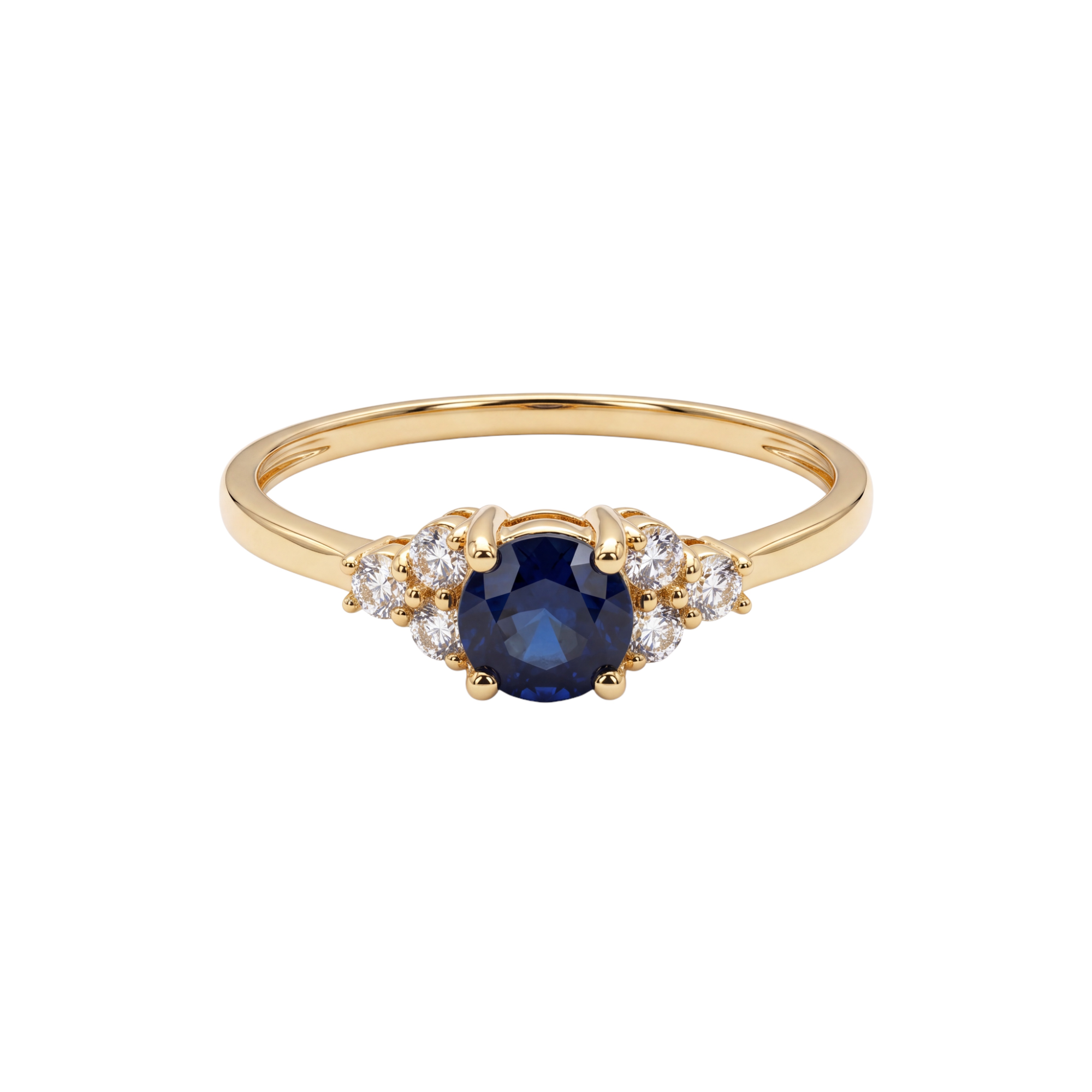 Laat je betoveren door deze elegante 14 karaat geelgouden saffier ring van Juwelier Rijk. Het oogverblindende middelpunt is een helderblauwe ronde saffier, geflankeerd door verfijnde zij-accenten van 0.183 ct H/SI kwaliteit diamant. Een tijdloos sieraad dat klasse en verfijning uitstraalt. Bewonder en pas deze bijzondere gouden damesring bij Juwelier Rijk aan de Heiligeweg 10 in Amsterdam of bestel direct online.