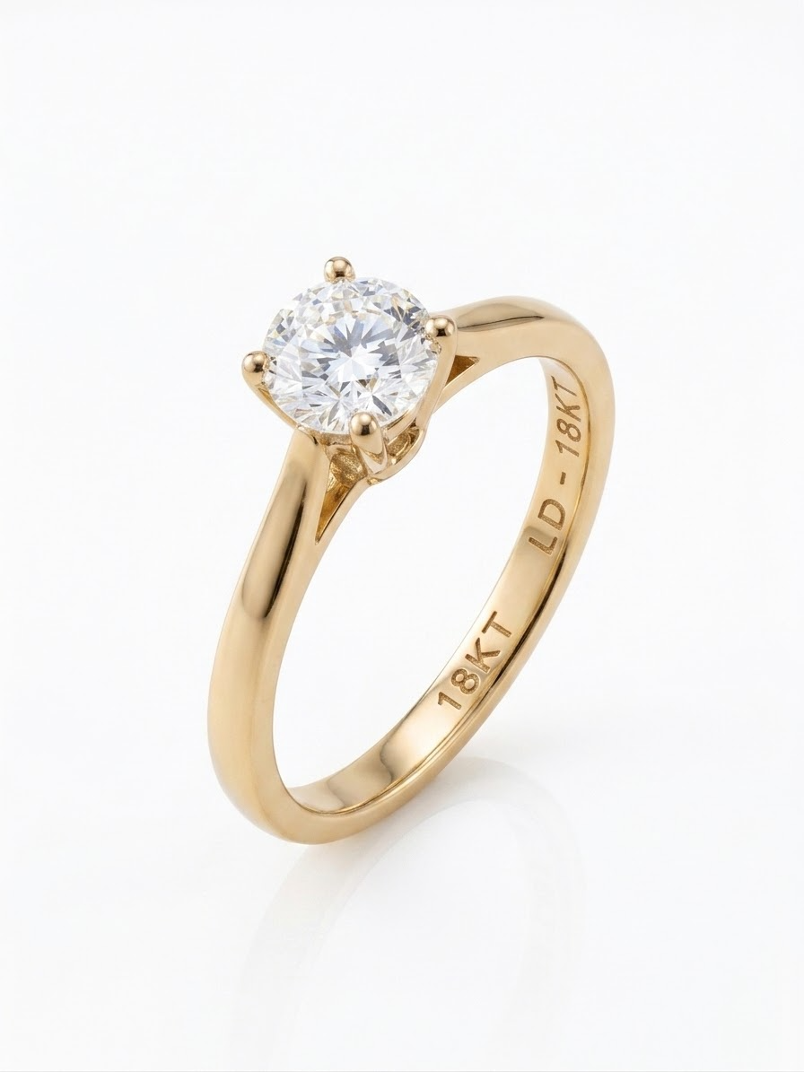 Ring GG verlovingsring met Lab Grown 0.80ct 