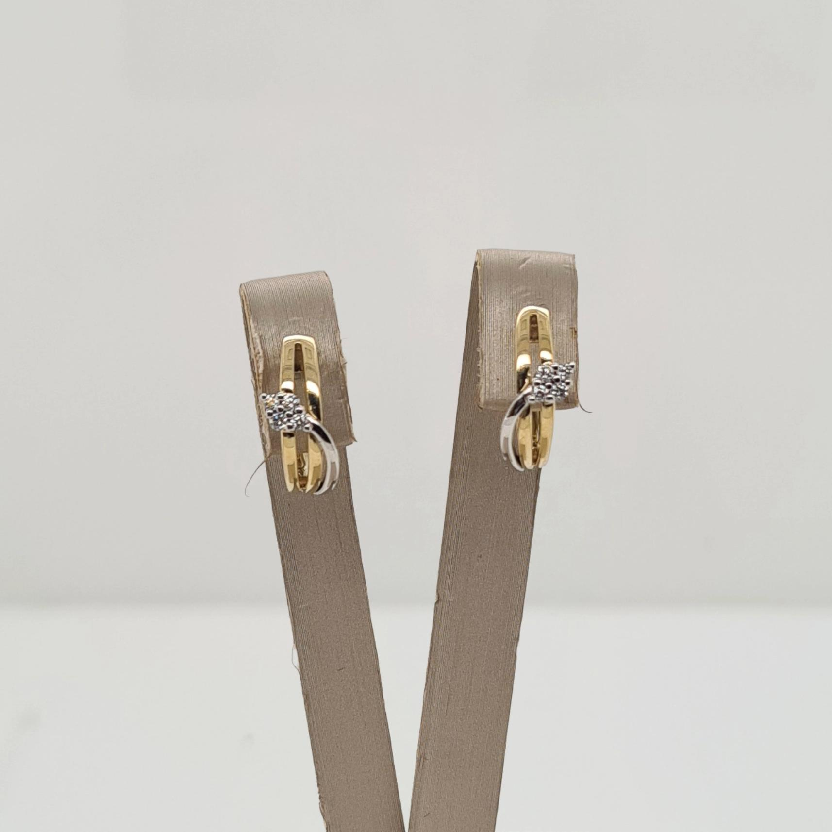 14krt gouden oorsieraden met diamant